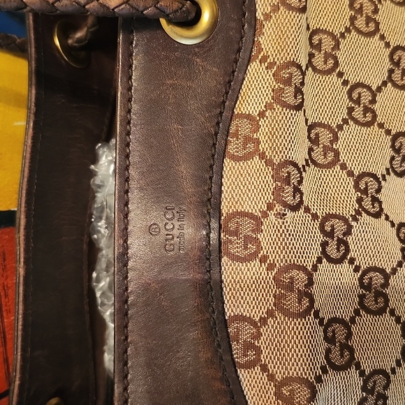 Gucci Canvas/Leather Logo Shoulder Bag Rare - Picture 6 of 17